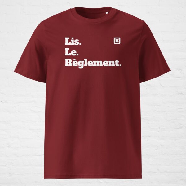 Unisex organic cotton creator 2.0 t shirt burgundy front 6a0c48a032490.jpg