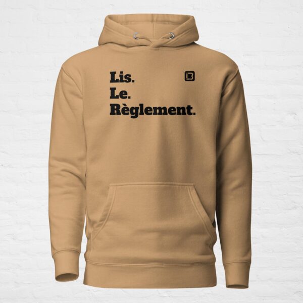 Unisex premium pullover hoodie khaki front 6a0c48fa2458d.jpg